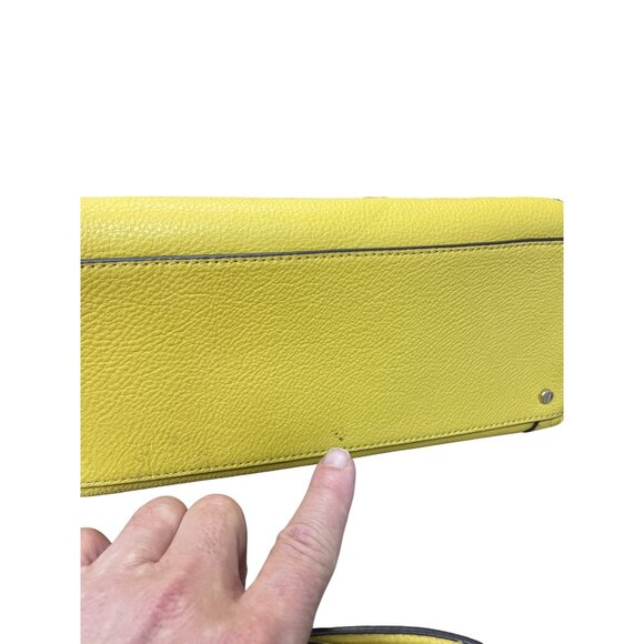 Kate Spade NY Womans Mustard Yellow Satchel Crossbody SKU 9526 - Picture 8 of 16